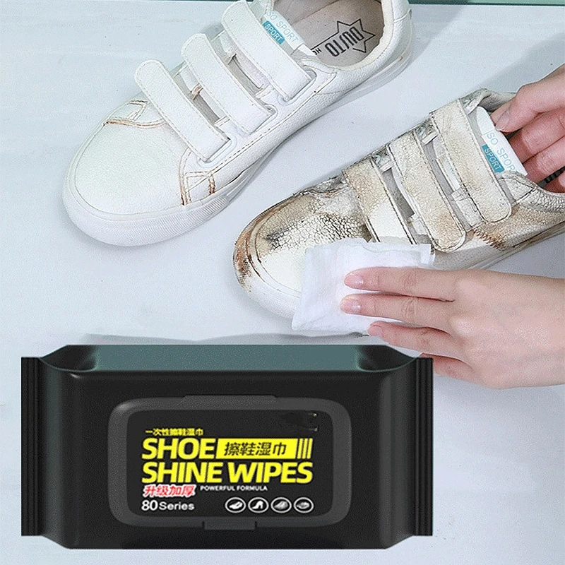 On Sneaker Care - ผ้าเช็ดทําความสะอาดรองเท้ากลางแจ้งแบบพกพา - ผ้าทําความสะอาดรองเท้าผ้าใบแบบใช้แล้วทิ้งอันทรงพลัง ชุดทําความสะอาดรองเท้าสีขาวสําหรับการดูแลขณะเดินทาง