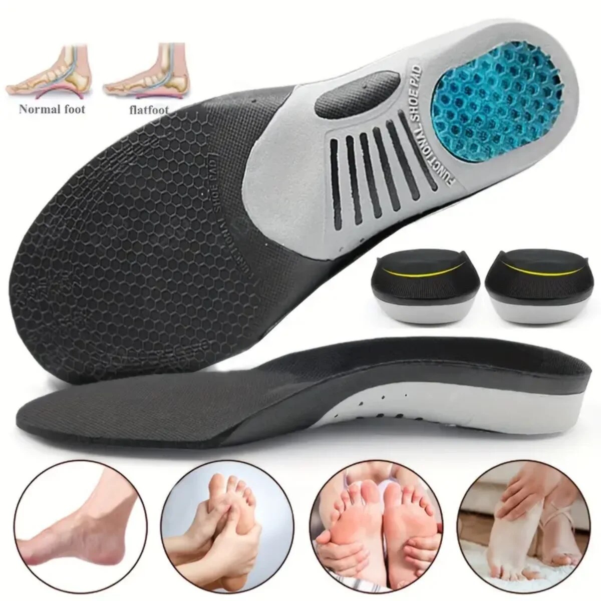 Care For Sneaker - แผ่นรองรองเท้าเพื่อสุขภาพเท้าแบนแผ่นรองฝ่าเท้า1คู่สำหรับใส่รองเท้าแผ่นรองรับส่วนโค้งฝ่าเท้าฝ่าเท้าฝ่าเท้าฝ่าเท้าฝ่าเท้าฝ่าเท้าฝ่าเท้า