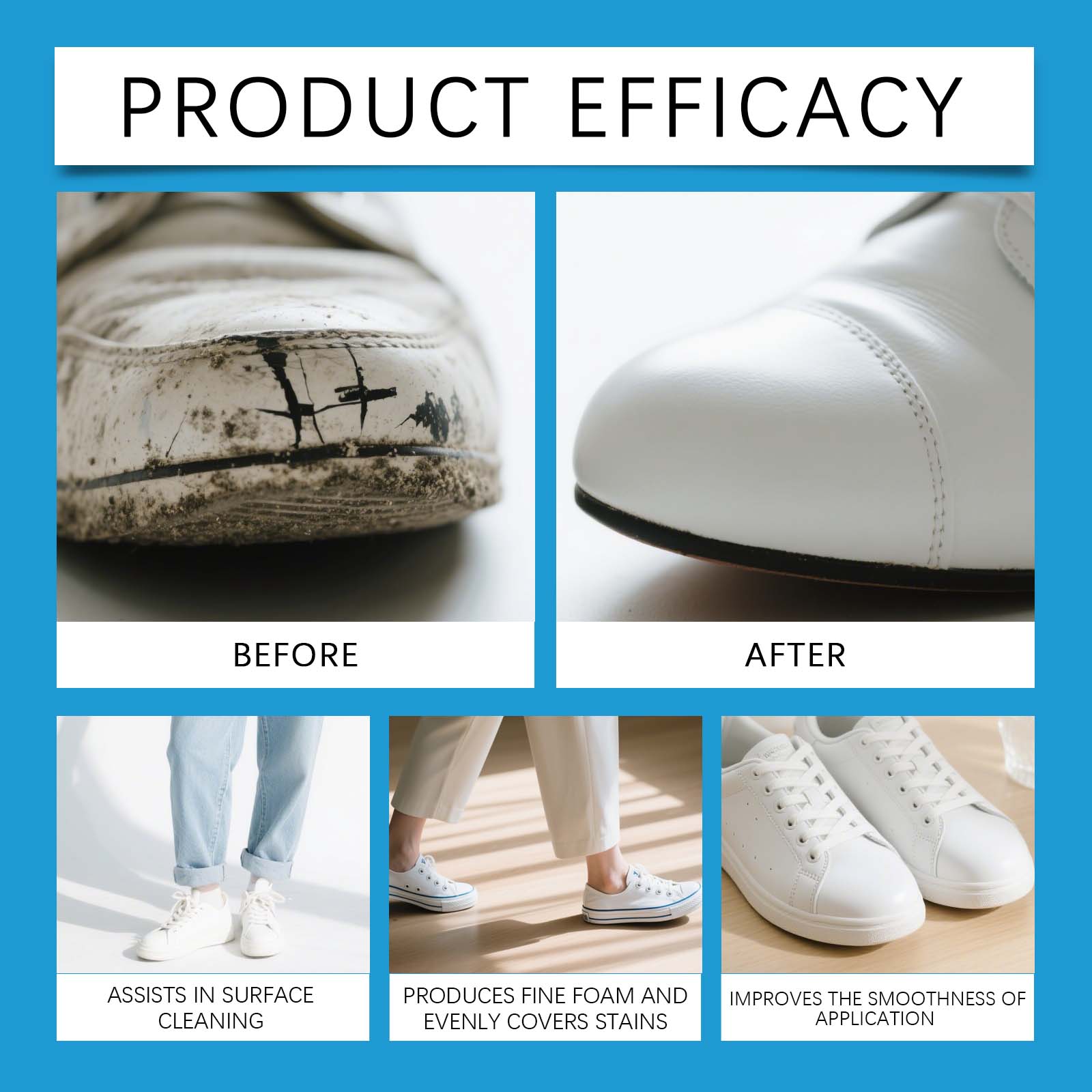 ครีมทำความสะอาดรองเท้าสีขาว น้ - Sneaker Protector Spray บทวิจารณ์และราคา